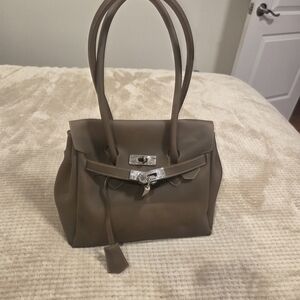 Unbranded Vintage  Birkin Retro Jelly Bag In Taupe